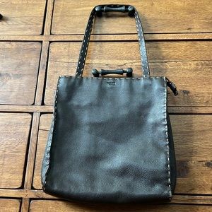 The SAK Elliott Lucca brown pebble leather small tote